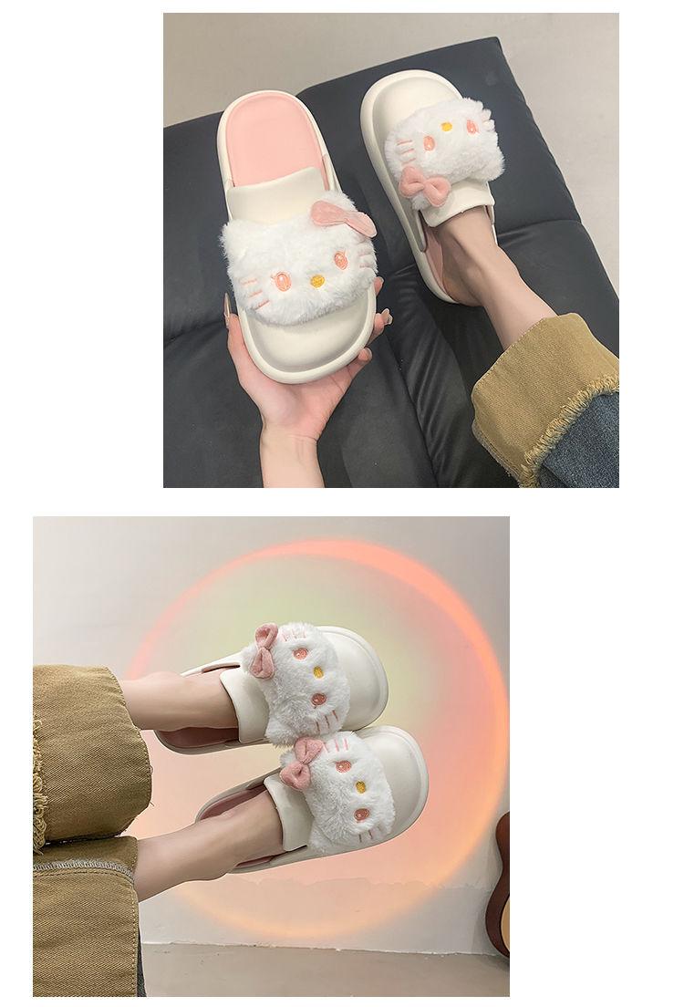 Product Introduction of Búp Bê Mèo Kitty Hoạt Hình, Thiết Kế Dễ Thương, Kiểu Dép Lười Nửa Ngón Chân, Dành Cho Nữ, Thích Hợp Cho Mùa Hè, Có Thể Mặc Ngoài Trời, Hàng Mới Về 2024, Dép Đế Chống Trượt 18