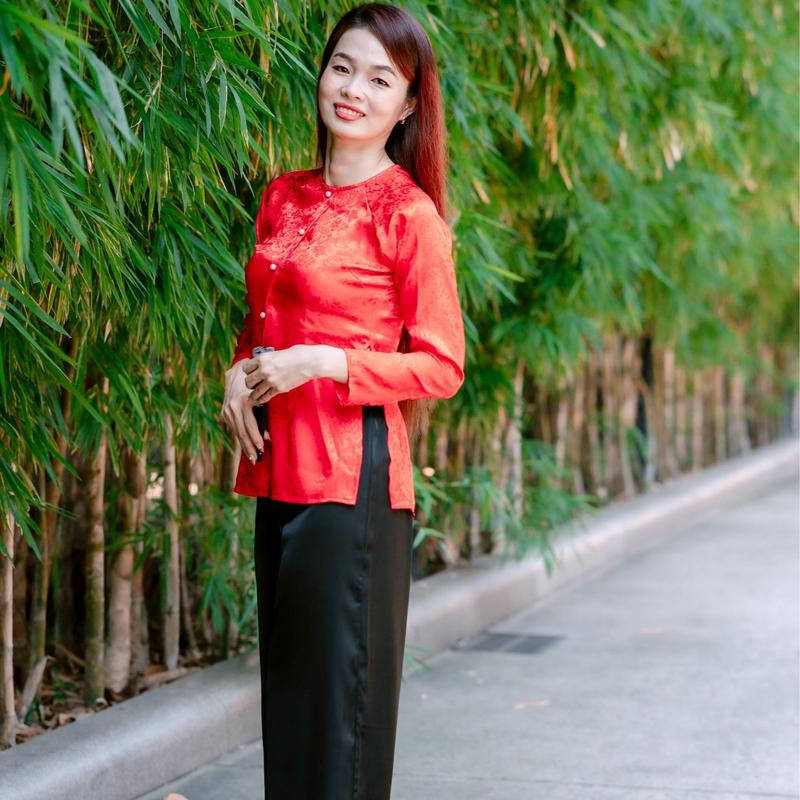 SÉT BỘ BÀ BA TRUYỀN THỐNG GẮM HOA,QUẦN LỤA LATIN KÉT HỢP TÚI TRONG, PHONG CÁCH HIỆN ĐẠI TRẺ TRUNG, PHONG CÁCH TRUYỀN THỐNG, LỊCH LÃM XINH ĐẸP, TẶNG KÈM 1 CỘT TÓC XINH Nữ Women Nữ Women 7