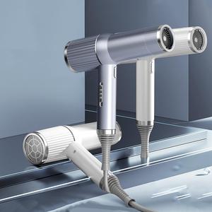 Professional High Speed Hair Dryer, 1 Count Low Noise Hair Dryer with Magnetic Diffuser & Nozzle, Foldable Hair Dryer for Home & Travel