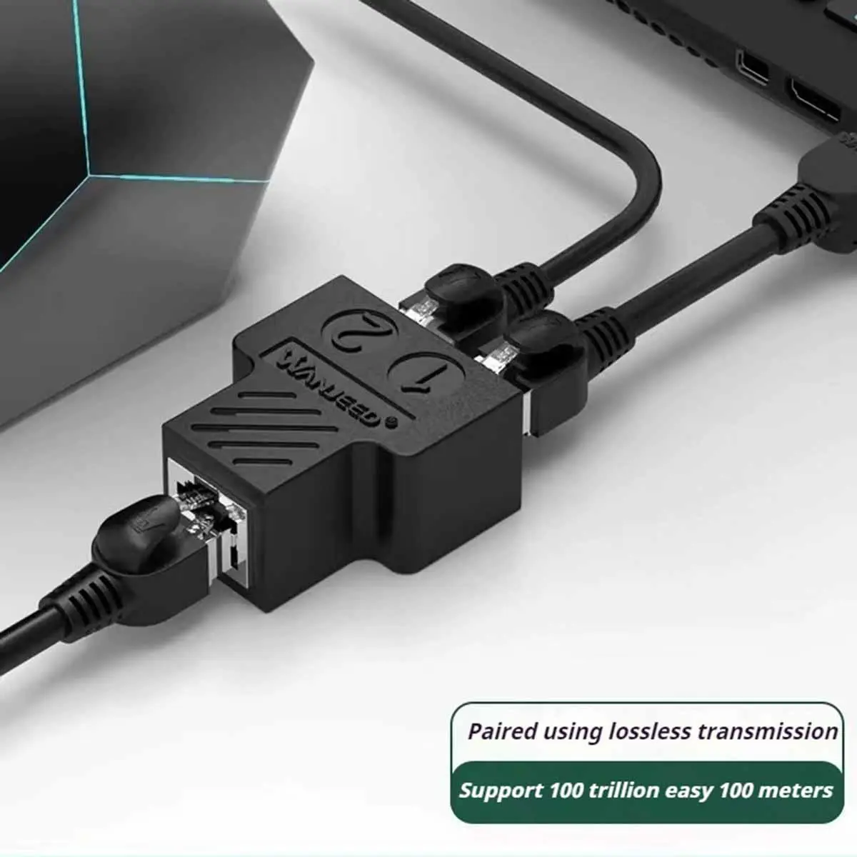 Simultaneous Internet Access Broadband Network Splitter Gigabit Network Cable Extension Connector