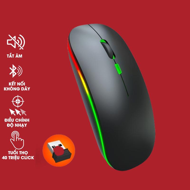  Chuột Không Dây dây Bluetooth tự sạc pin Không tiếng click sạc 1 lần dùng 8 tuần cho laptop MCBook PC Tablet PAD 