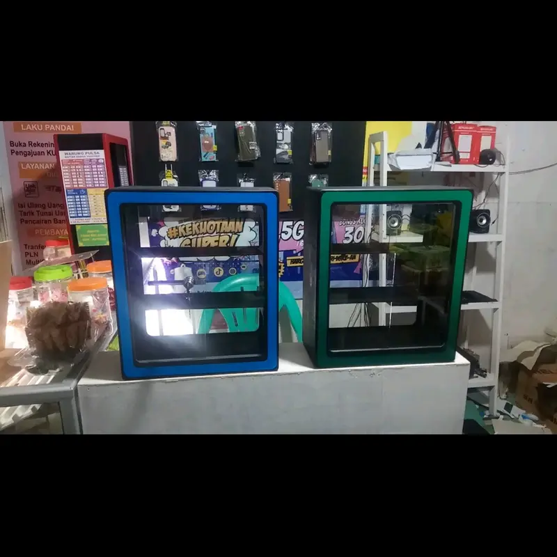 Etalase  / Rak Display / Show Case / Lemari Pajang Tahan Lama Hitam Terakit Furniture 1