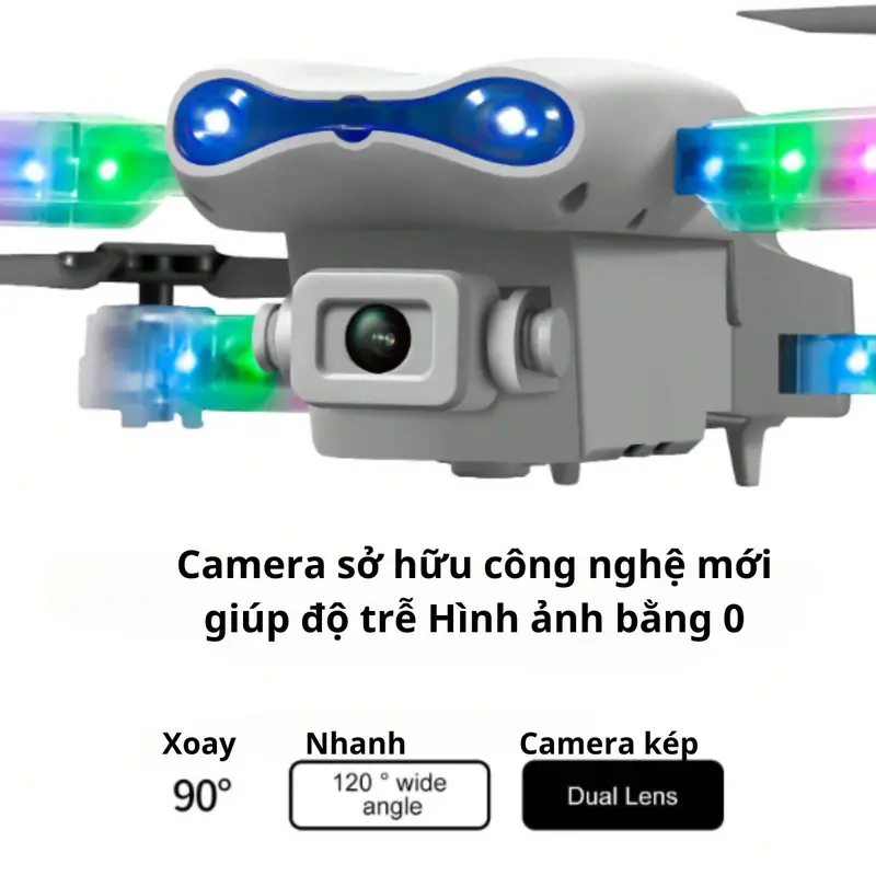 Máy bay điều khiển từ xa E100 Max, Flycam giá rẻ, Flaycam Cảm Biến Chống Va Chạm, Drone mini 6
