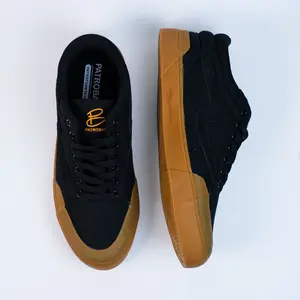 SEPATU PATROBAS CLOUD LOW BLACK GUM ( SIZE 35 - 45 ) - Sneakers Canvas Original Made in Indonesia