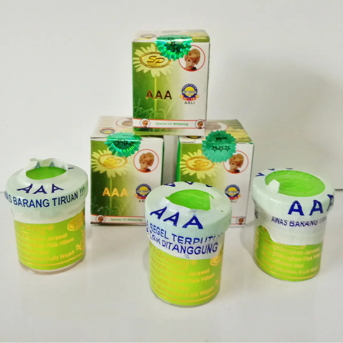 [ 3 PCS ] Cream SP AAA Spesial UV Whitening Siang Malam / Cream Pencerah Wajah