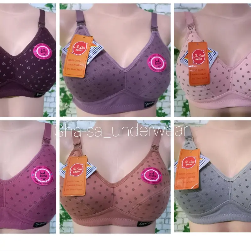 sportbra polkadot DEWASA (per 3 PCS ) size (34 s/d 42) produksi sendiri/tangan pertama 0