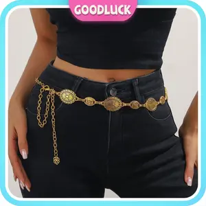 Ikat Pinggang Wanita rantai Gaya ring style Sabuk wanita rantai logam ,belt