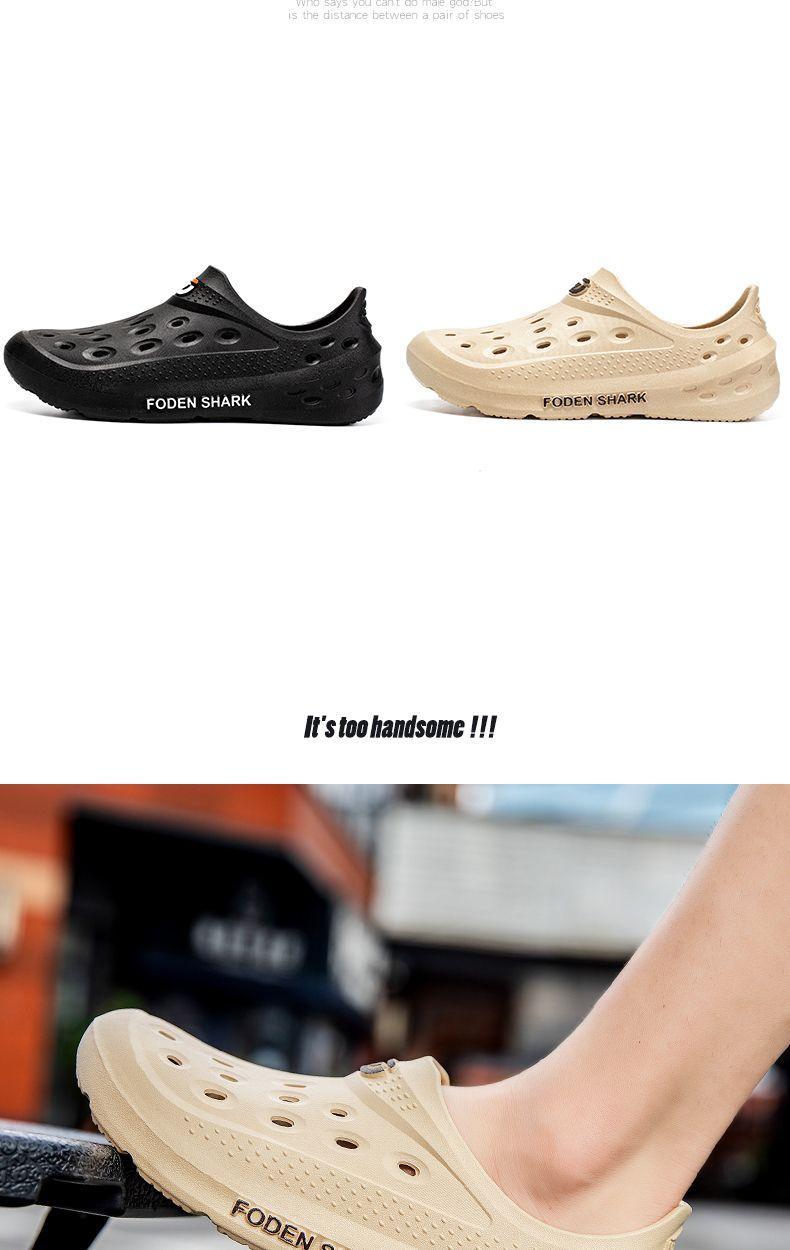 Product Introduction of 2024 New Summer Men's Sandals Outdoor Non-Slip Wear-Resistant Hole Shoes Men's Casual Platform Slippers Men's Outdoor Beach Shoes Footwear Boy 8