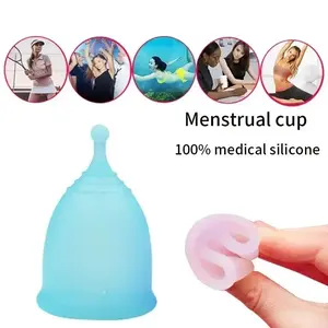 Silicon Menstrual Cup Menstrual Cup Tampon Bpa Haid Pengganti Pembalut Wanita Silikon Reusable Silicone Grade
