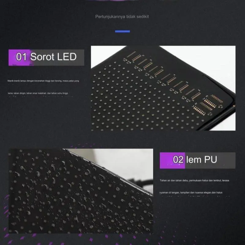BECKY LED strobo mata mini  Strip Lampu  Mobil Fleksibel dengan Layar  Super Terang Panel Lampu Warna RGB Tahan Air Berkedip gerak truk lampu truk bergerak - Kendaraan, Otomotif Kabel Car strobo  mata headlamp custom STROBO MATA RUNNING TEXT TERBARU 1