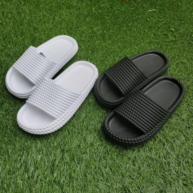 Sandal slop YITAI D005(36-40)SANdal slop wanita/sandal karet wanita/sanda slop karet wanita /sandal casual Putih Pink Hitam Coklat Selop Shoes Sendal Jelly 6