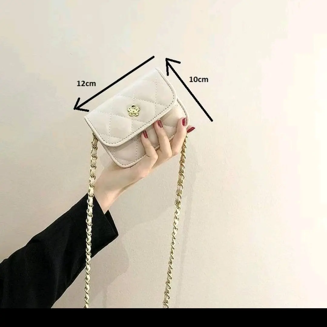 Túi xách nữ mini hoa kèm dây chuông xinh