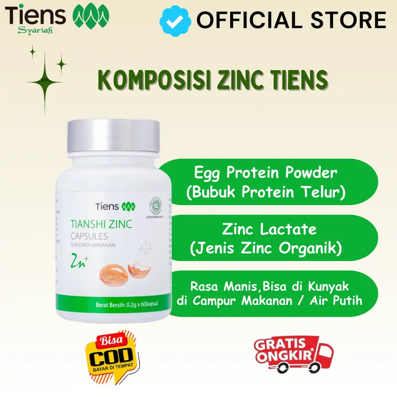 Suplemen Zinc Tiens Capsules Tianshi Original Bpom 4