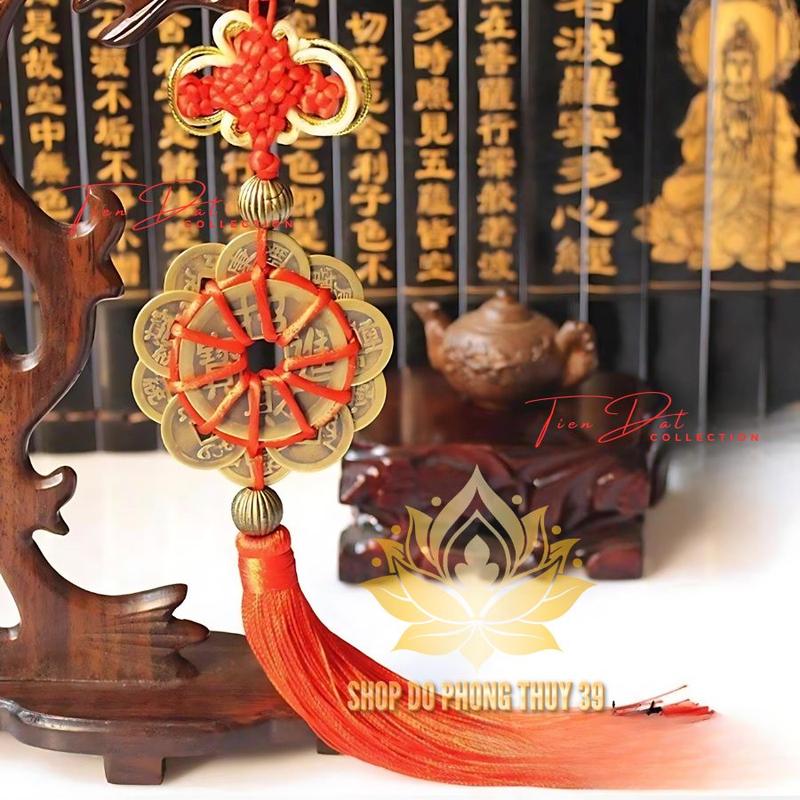 Product Introduction of Dây Treo Xu Hoa Mai Thập Toàn 10 Cánh Phong Thuỷ May Mắn tài Lộc -  Trang Trí Treo Nhà, Cây Cảnh, Ô tô 4
