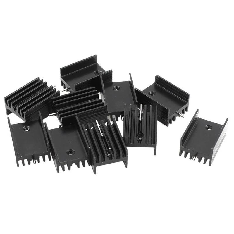 Nhôm tản nhiệt màu đen kích thước 25x15x10mm, TO-220 Mosfet Transitor 1