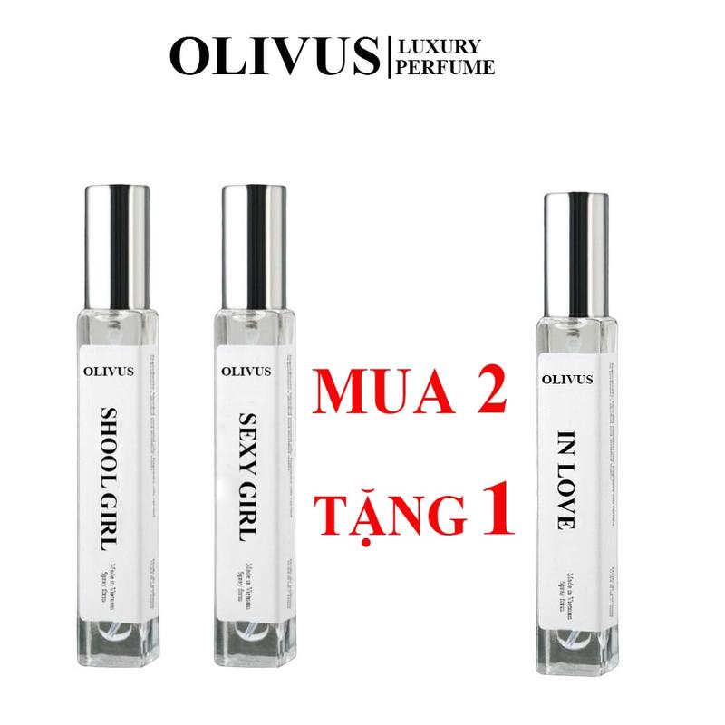 Mua 2 Tặng 1 Nước hoa nữ OLIVUS SCHOOL GIRL+SEXY GIRL TẶNG IN LOVE 10ML Women Perfume Cosmetic Xịt Thơm
