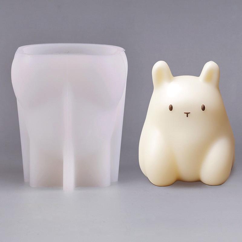 Product Introduction of Milk Pudding Silicone Mold Cartoon Rabbit Chocolate Moulds Practical Ice Powder Making Mold Convenient Kitchen Tool 43