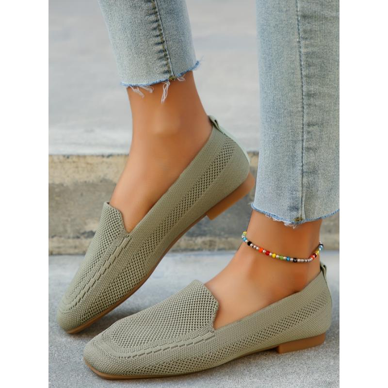 Product Introduction of Women's flat shoes with one strap, breathable square head large size wide foot shoes, casual and light walking shoes for all seasons 16