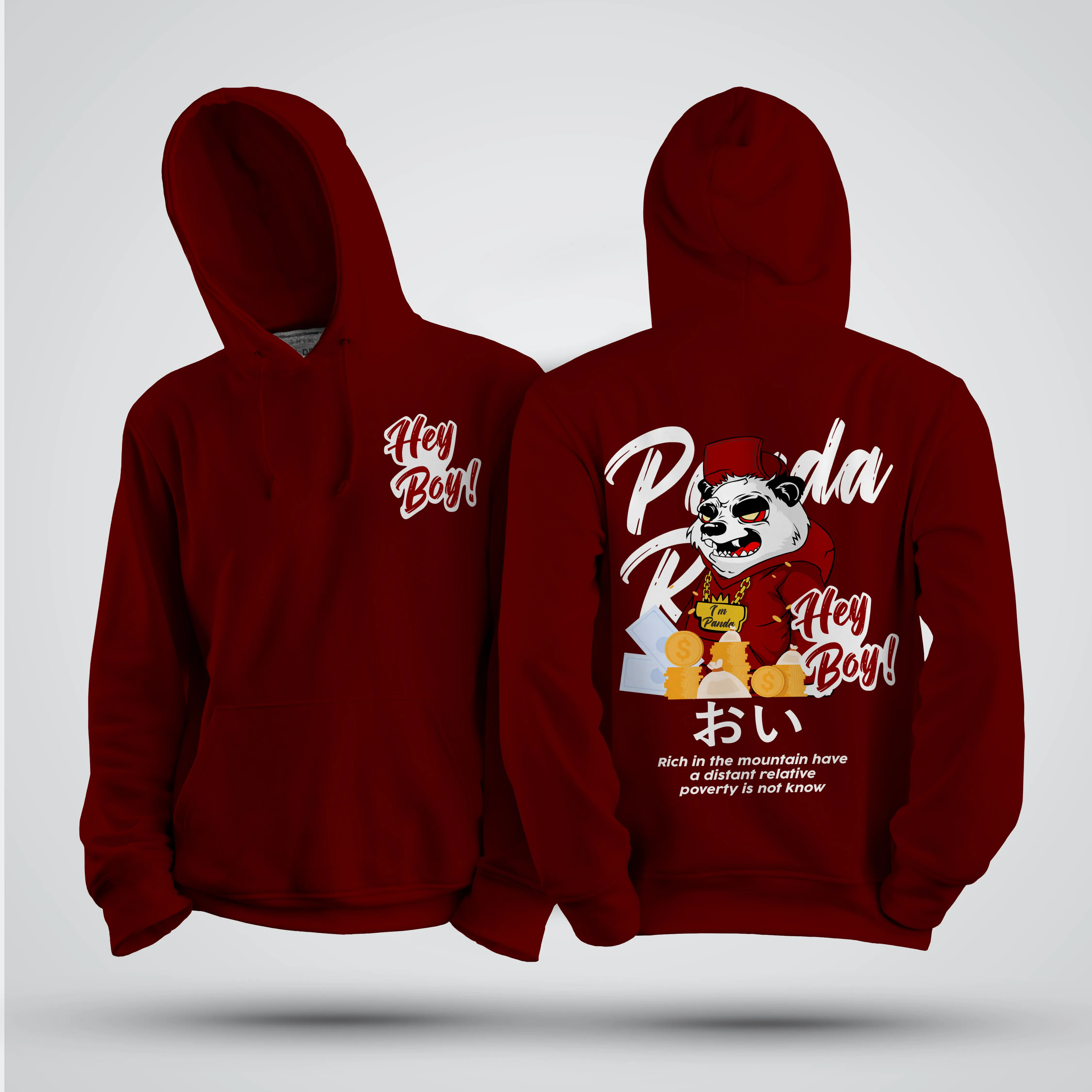 Jaket Hoodie Panda Hey Boy