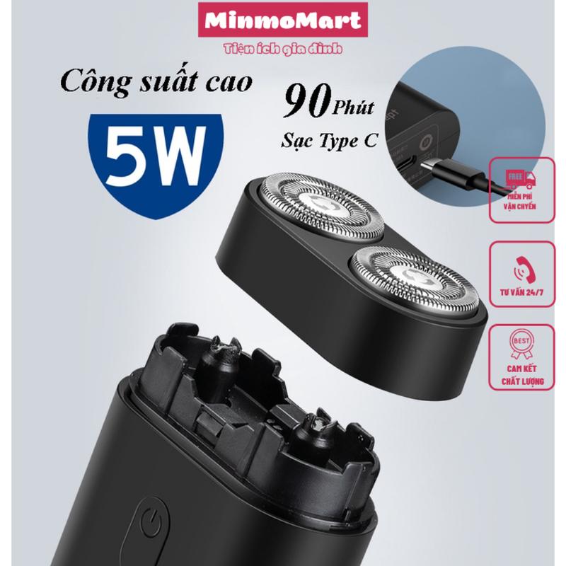  Máy cạo râu mini Elept MN585 công suất 5W sạc type-c ,Máy cạo râu 2 lưỡi tự động mài sắc nhỏ gọn tiện lợi 