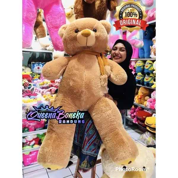 boneka Teddy bear beruang syal telapak super super jumbo UK 1.5meter 6
