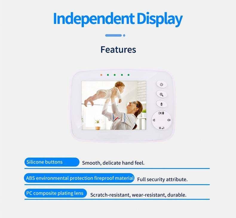 Product Introduction of Baby Monitor Video With Camera SM32 3.2 Inch TFT LCD Portable Monitor IR Night Vision Two Way Talk Temperature Sensor Lullabies 92