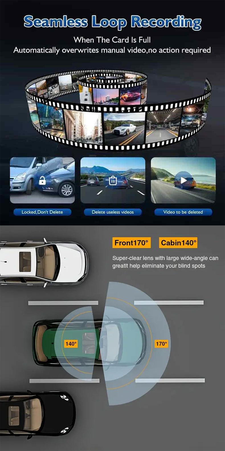 Product Introduction of [Spot Sale] Wifi Dash Cam Car Dashcam 1080P HD Car Camera Recorder Car View Cam Auto Driving Recorder 5