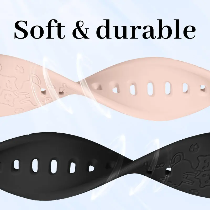 Cute Cat Pattern Engraved Silicone Watch Band, Soft Watch Band for iWatch Ultra Series SE 10 9 8 7 6 5 4 3 2 1, Smart Watch Accessories 2