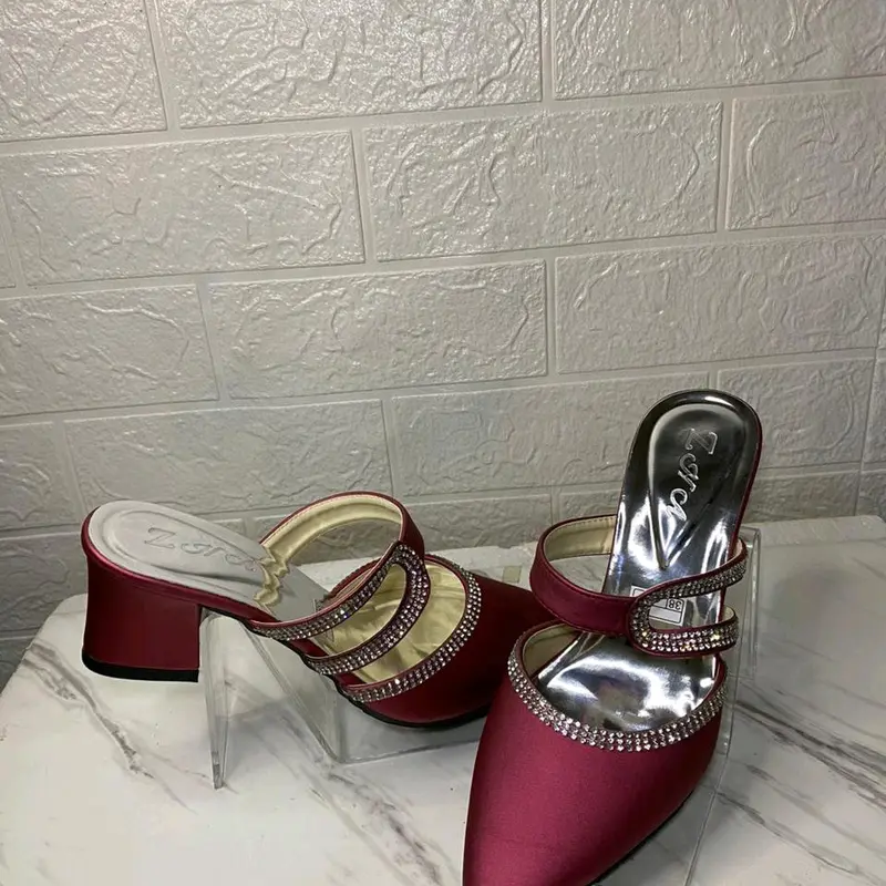 sepatu sendal high heels mutiara Hak Setengah (3-5 cm) shoes hitam wanita 8