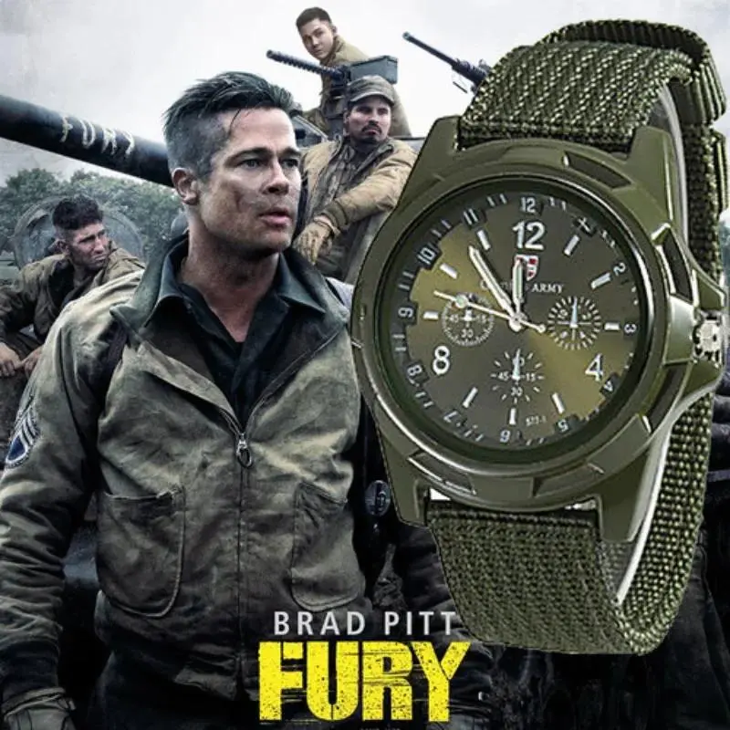 Men  Watch Nylon  Quartz Watches Fabric Canvas Strap Casual Cool Men's Sport Round Dial Relogios Wristwatch