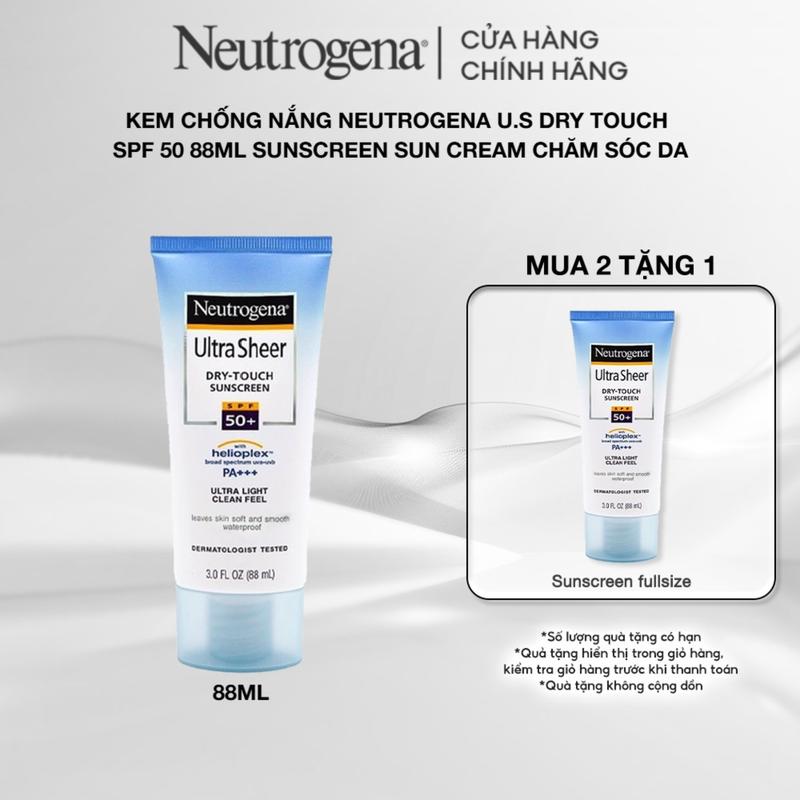 [Inhouse] Kem chống nắng Neutrogena U.S Dry Touch SPF 50 88ml - Sunscreen | Sun Cream | Chăm Sóc Da | Dưỡng da Nữ