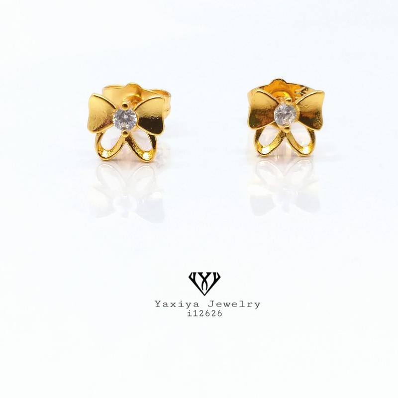 Yaxiya Anting Tusuk Wanita Model Koin Aksesoris 493 4