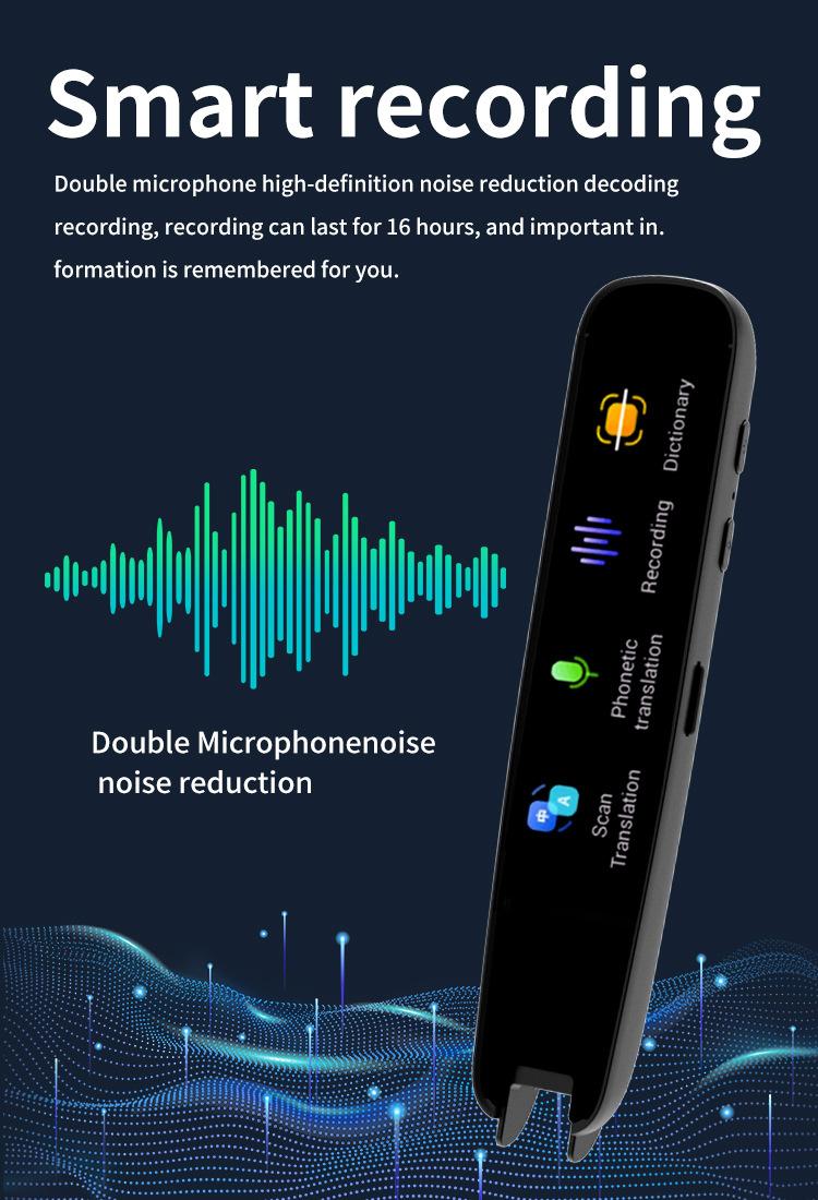 Product Introduction of A3X Multilingual Scan Translator Pen 12 Offline 112 Online Languages OCR EN/DE/FR/JA/KR/Cantonese 2.23 "Portable 3 Colors ABS Android/Li-ion Translation Pen 31