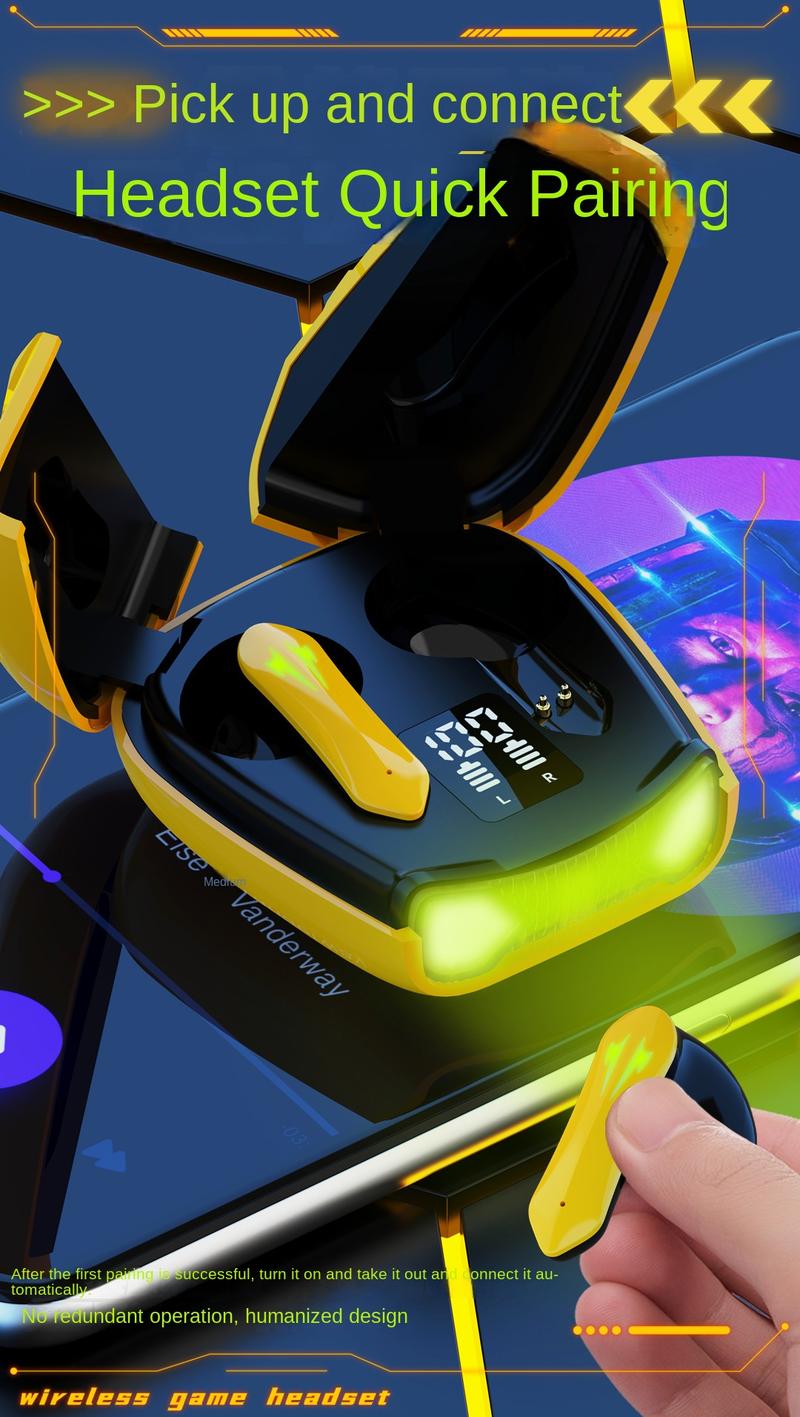 Product Introduction of Tai Nghe Bluetooth, Ks35 Mới, Không Dây, Hai Tai, TWS, Thích Hợp Chơi Game, Cảm Ứng, Màn Hình Kỹ Thuật Số Hai Cửa, Tai Nghe Tạo Hình Xe Thể Thao R05 Earphone 4
