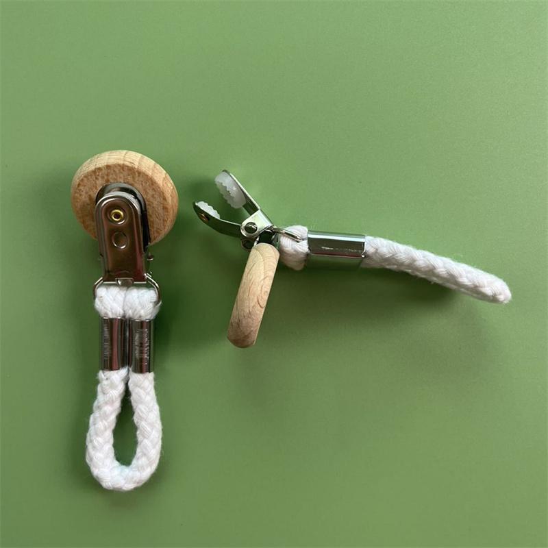 Product Introduction of Beige Corn Grain (6pcs/2PCS) Multifunctional Household Bathroom Storage Clip, Cotton Textile Rope Towel Clip 11