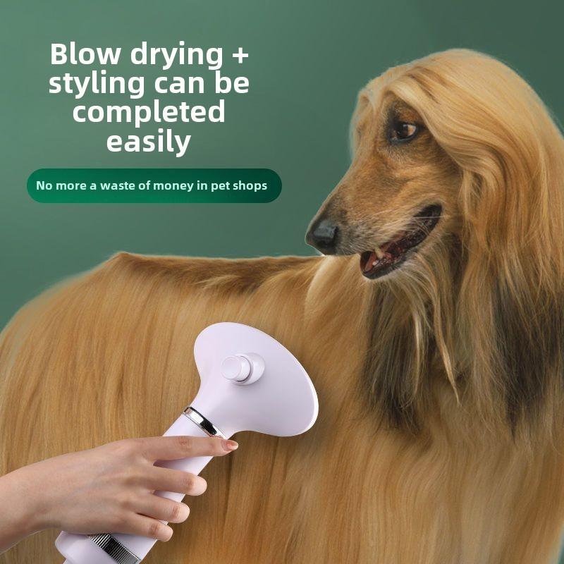 Product Introduction of Pet Blowing Hair Pulling Artifact Blowing Combs Dog Roller Raising Machine Integrated Hair Dryer Teddy Blowing Hair Comb for Beauty Use 0