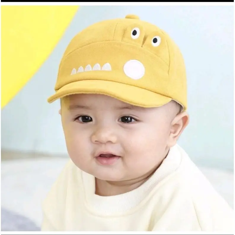 Topi Bayi buaya Lucu Motif Topi Model Karakter Buaya Bordir Nama Bayi Cewek Cowok 6