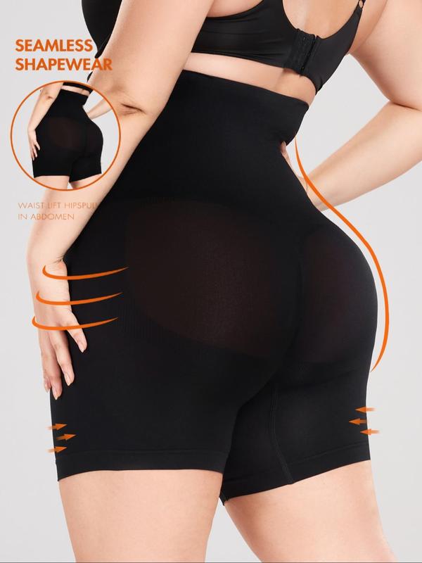 【Plus Size】 High Waist Shapewear Shorts, Seamless Slimming Shaper Underwear for Women, Tummy Control Butt Lifting Shapewear Bottoms for Daily Wear 1