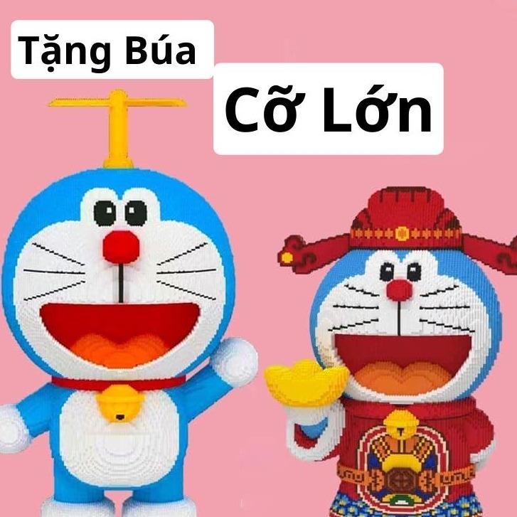 Mô hình lắp ráp Doremon thần tài 68cm Đồ chơi xếp hình doraemon cỡ lớn 65cm-68cm Săn Hang Tăng Bua