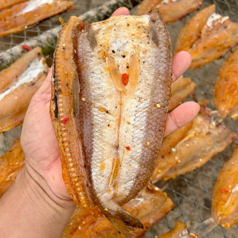 ( Loại Lớn ) Khô Cá Mối tẩm tiêu ớt bao ngon mặn ngọt , chiên hoặc nướng rất ngon có hút chân không hàng cá nhỏ loại 1 Food Snack Ăn Vặt Chua Thức Ăn 6