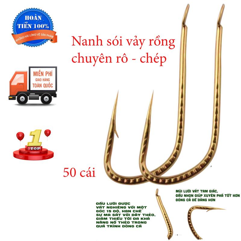 [50lưỡi] lưỡi nanh sói màu vàng, nhẹ nhàng, cứng dây, dùng cho câu tự nhiên và dịch vụ - câu đơn câu đài