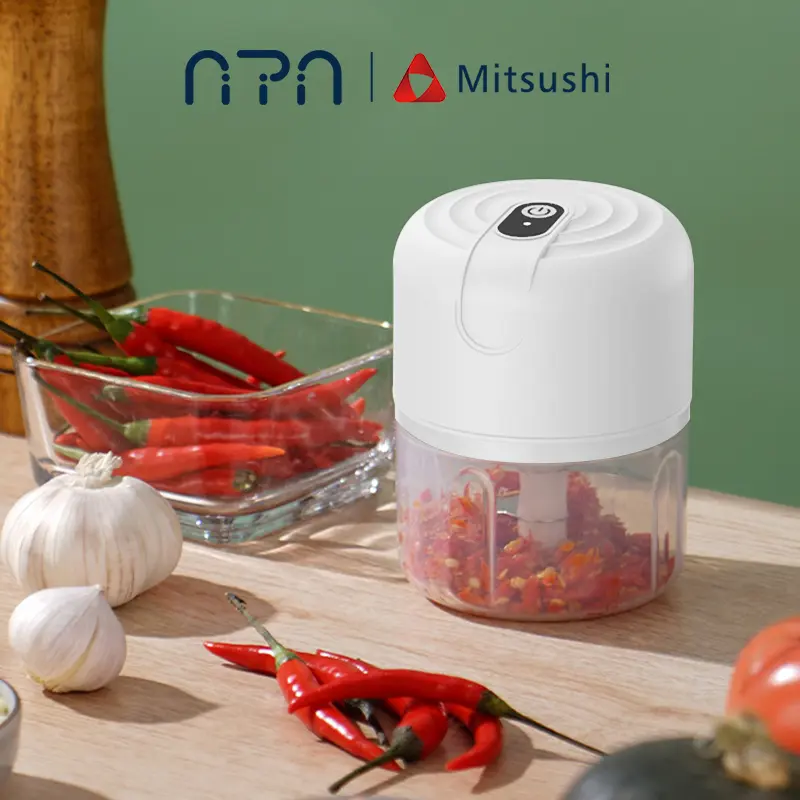 Nipiin Food Chopper Garlic Grinder Onion Ginger Masher Wireless Mini Electric Garlic Puree Food Chopper USB Rechargeable Meat Grinder  Kitchen Tools