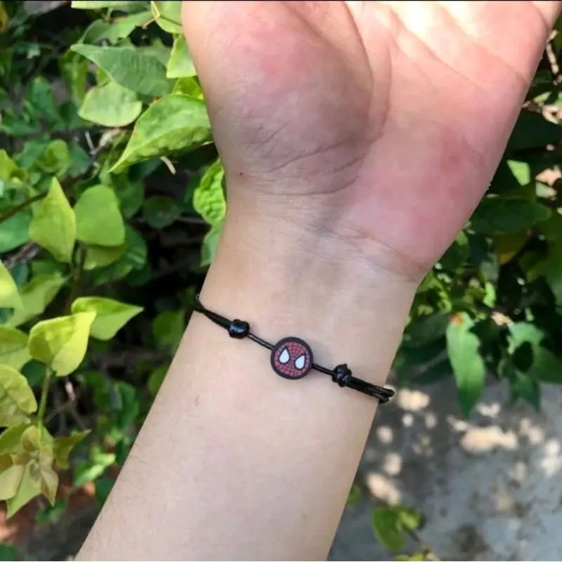 TERMURAH!! Gelang Couple Spiderman miles morales&gween stacy tali korea 3