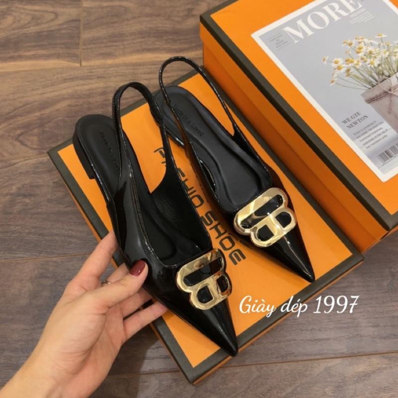 Sục bệt nữ mũi nhọn đế dẻo phối khoá hàng cao cấp full hộp ( TA42 )