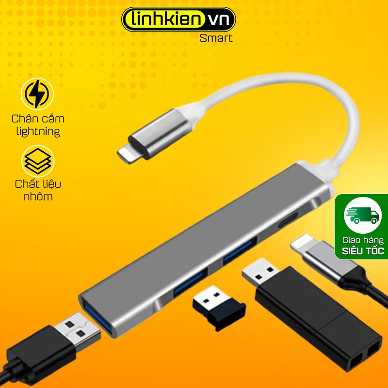  Hub chuyển đổi OTG cho điện thoại Táo ra USB kèm sạc hỗ trợ chuột bàn phím USB điều khiển chơi game có hỗ trợ chuột phím 