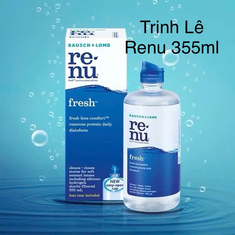 Nước ngâm lens Renu 355ml dung dịch rửa kính áp tròng chai lớn - Date 6/2026