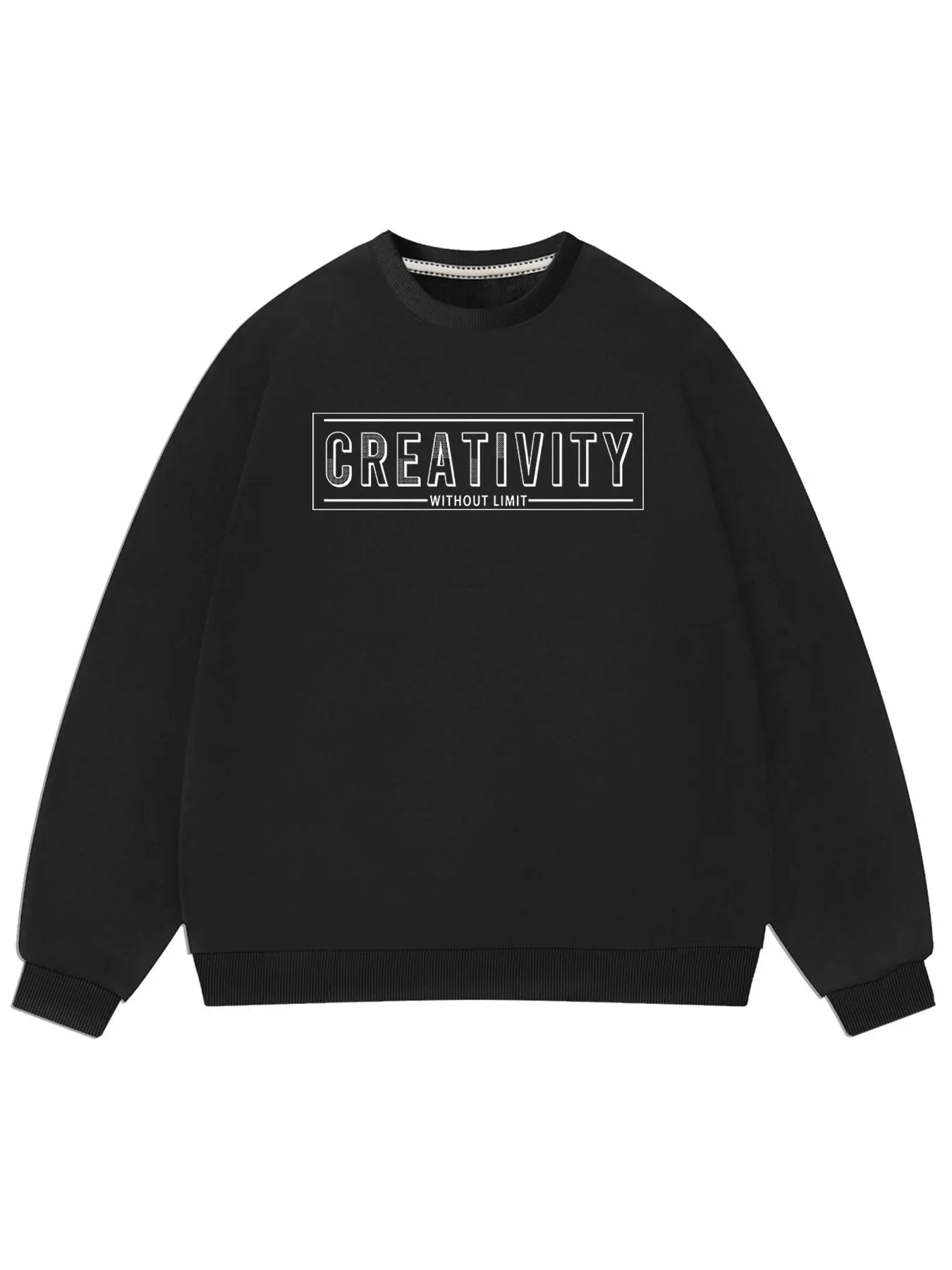 Men's Letter Print Crew Neck Sweatshirt, Regular Fit Casual Soft Comfy Long Sleeve Pullover for Fall & Winter, Men's Clothes for Daily Wear
