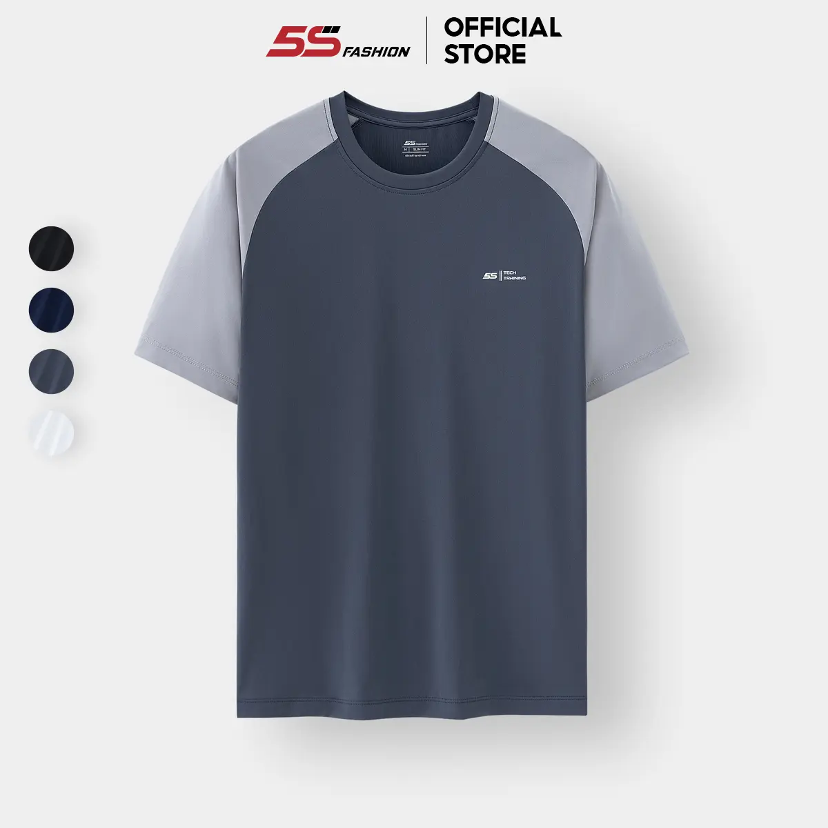 Áo Thun Nam 5S FASHION Cổ Tròn, Chất Nhẹ, Tay Raglan, In Trẻ Trung, Khỏe Khoắn, Phong Cách (ATS25055) Menswear