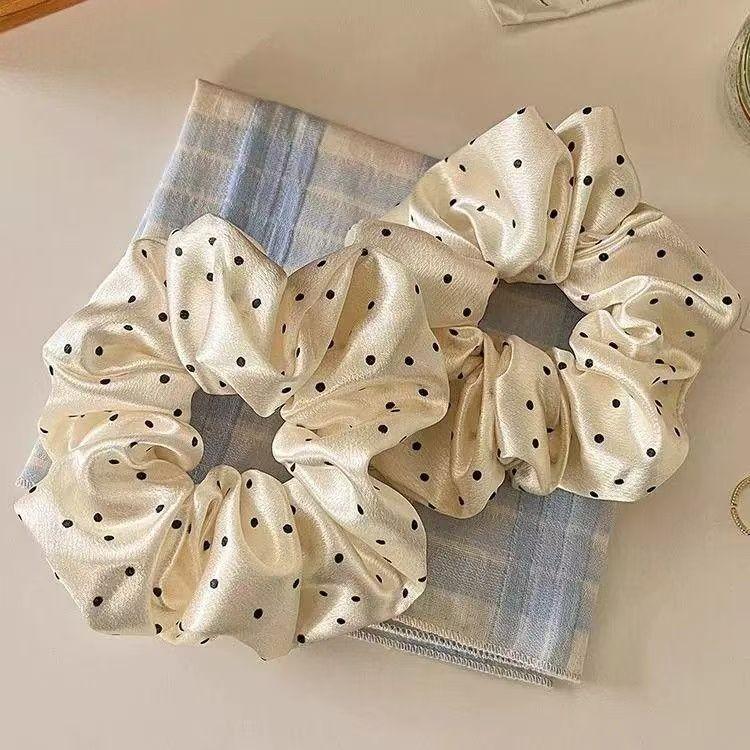OKEBELANJA Scrunchie Besar Polkadot Karet Ikat Rambut Aksesoris Wanita Korea Style Fashion 3