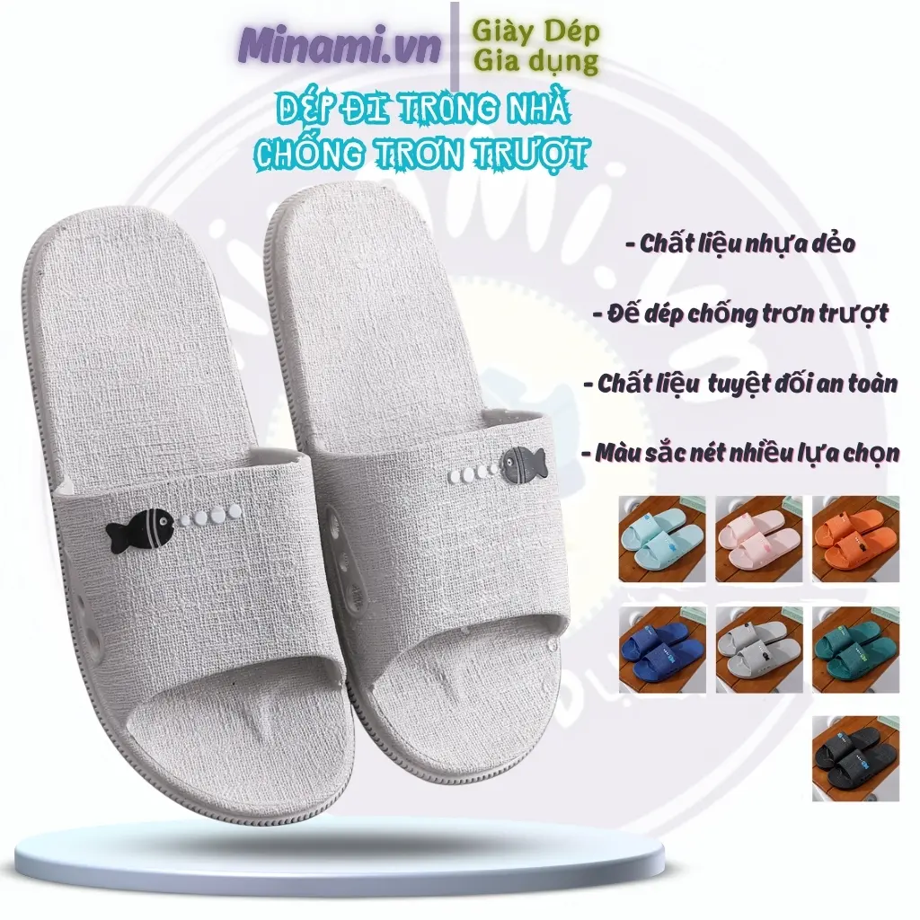Dép nữ hình Cá Nhựa . Dép đi trong nhà, Văn phòng, Nhà Tắm Siêu Nhẹ, Siêu êm Chống Trơn Trượt